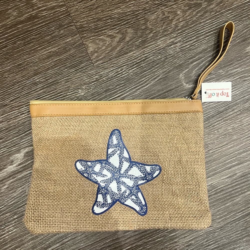 Burlap Wristlet
